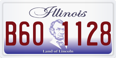 IL license plate B601128