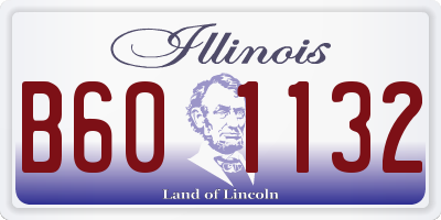 IL license plate B601132