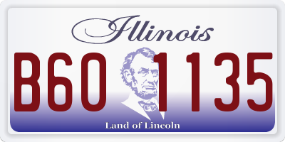 IL license plate B601135