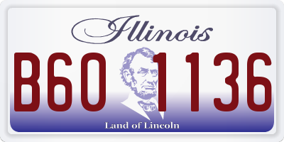 IL license plate B601136