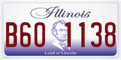 IL license plate B601138