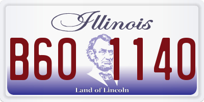 IL license plate B601140