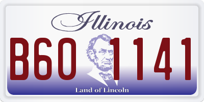 IL license plate B601141
