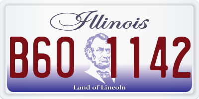 IL license plate B601142