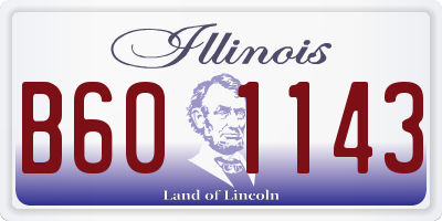 IL license plate B601143