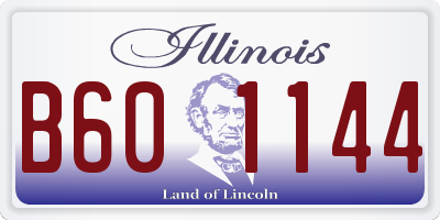 IL license plate B601144
