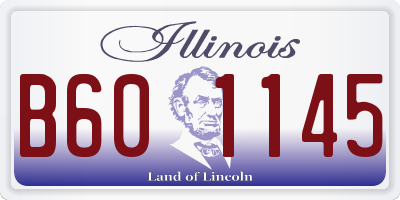 IL license plate B601145