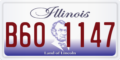 IL license plate B601147