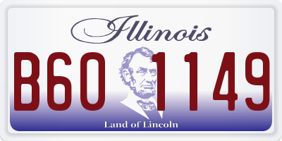 IL license plate B601149