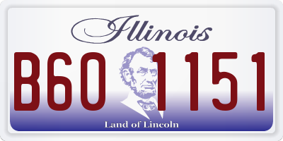 IL license plate B601151
