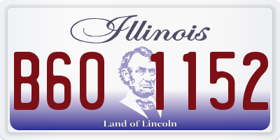 IL license plate B601152