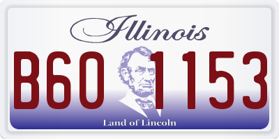IL license plate B601153