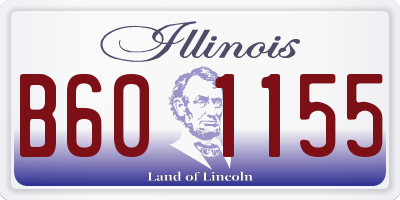 IL license plate B601155