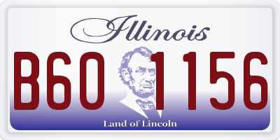IL license plate B601156
