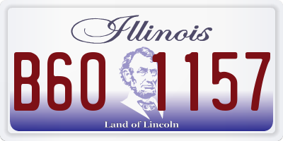 IL license plate B601157