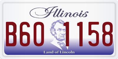 IL license plate B601158