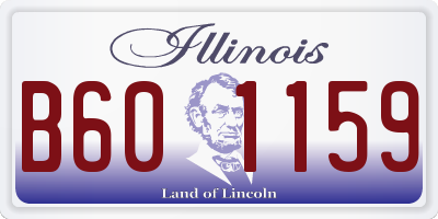 IL license plate B601159