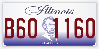 IL license plate B601160