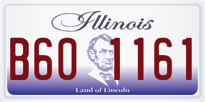 IL license plate B601161