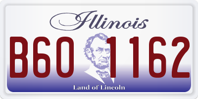 IL license plate B601162