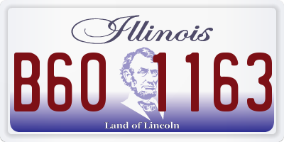 IL license plate B601163