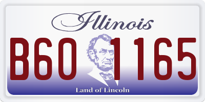 IL license plate B601165