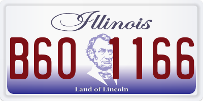 IL license plate B601166