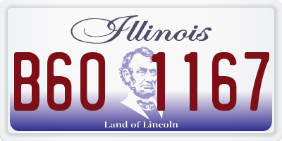 IL license plate B601167