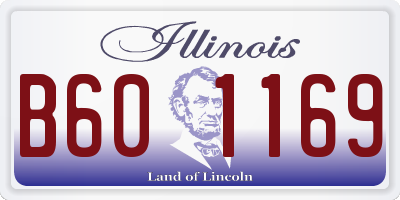 IL license plate B601169