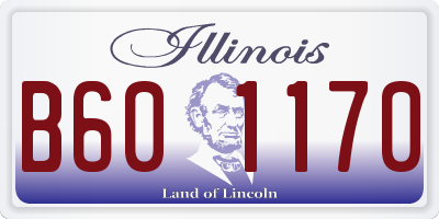 IL license plate B601170