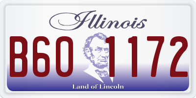 IL license plate B601172