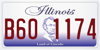 IL license plate B601174