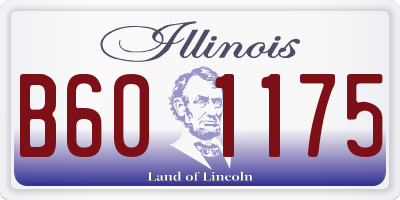 IL license plate B601175