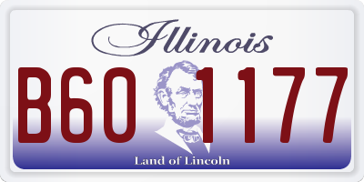 IL license plate B601177