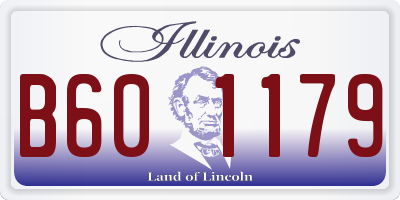 IL license plate B601179