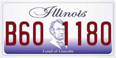 IL license plate B601180