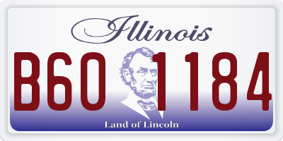 IL license plate B601184