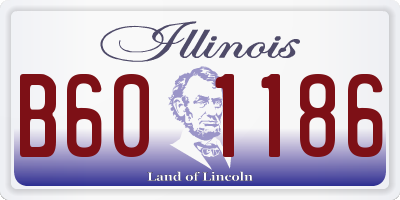 IL license plate B601186