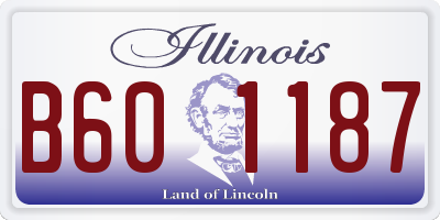 IL license plate B601187