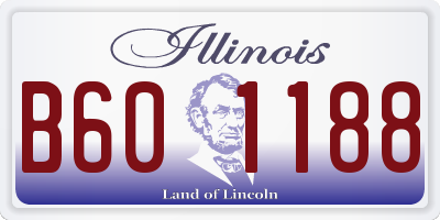 IL license plate B601188