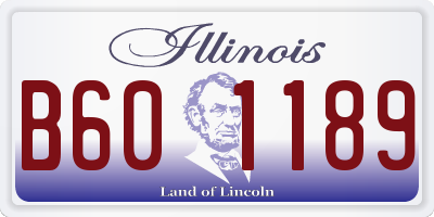 IL license plate B601189