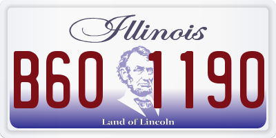 IL license plate B601190