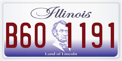 IL license plate B601191