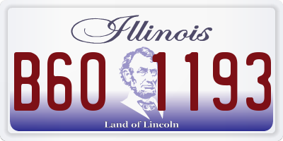IL license plate B601193