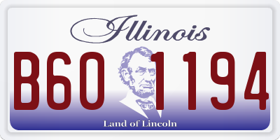 IL license plate B601194