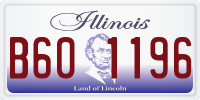 IL license plate B601196