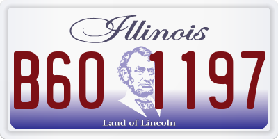 IL license plate B601197
