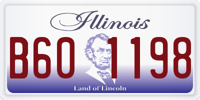 IL license plate B601198