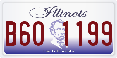 IL license plate B601199