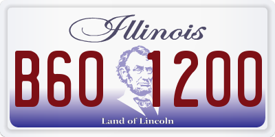 IL license plate B601200